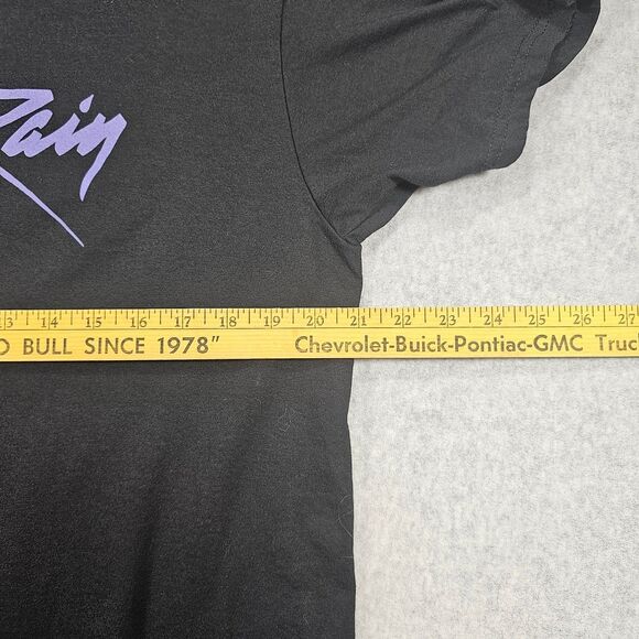 Prince Purple Rain Men's Black Large Cotton Polyester T-Shirt - Picture 4 of 5